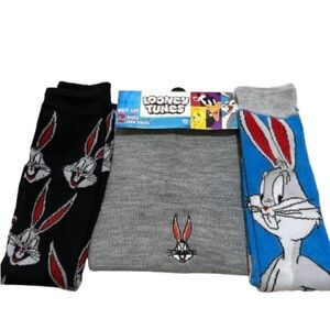Warner Bros. Looney Tunes Men's Socks - Black, Gray, Blue